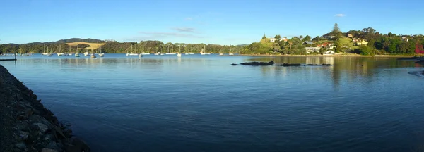 Panoramautsikt över landskapet Visa Mangonui Northland Nya Zeeland — Stockfoto