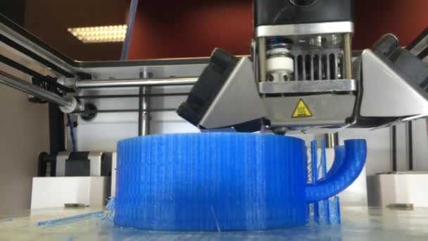 Mesin cetak 3D sedang bekerja — Stok Video