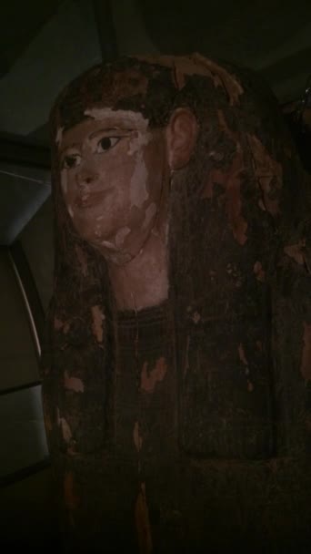 埃及妇女的木乃伊 — 图库视频影像