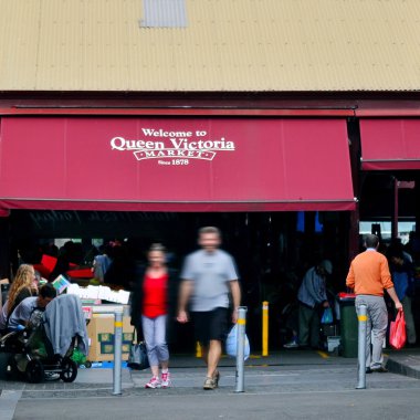 Melbourne, Avustralya Kraliçe Victoria pazarında alışveriş