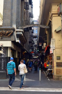 Merkezi banın sokak içinde Melbourne Australi ziyaret ziyaret