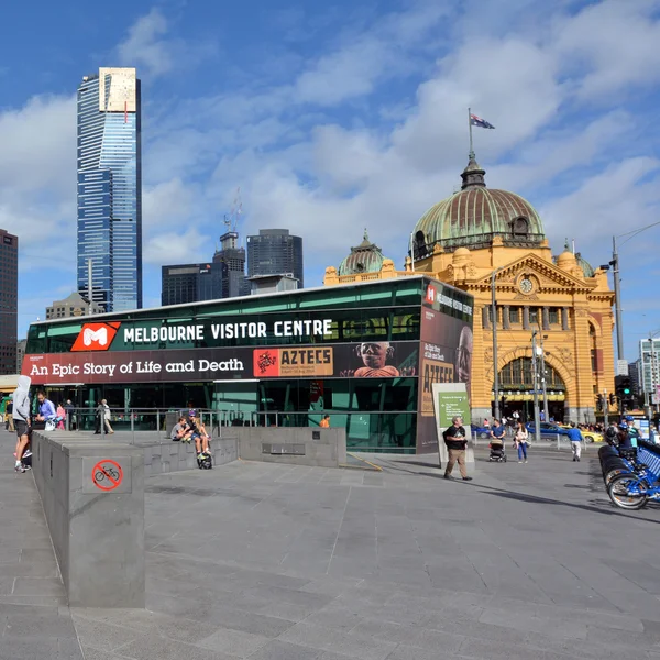 Föderationsplatz in Melbourne, Australien — Stockfoto