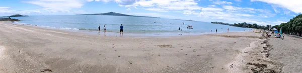 Vista panorâmica de Mission Bay Beach em Auckland Nova Zelândia — Fotografia de Stock