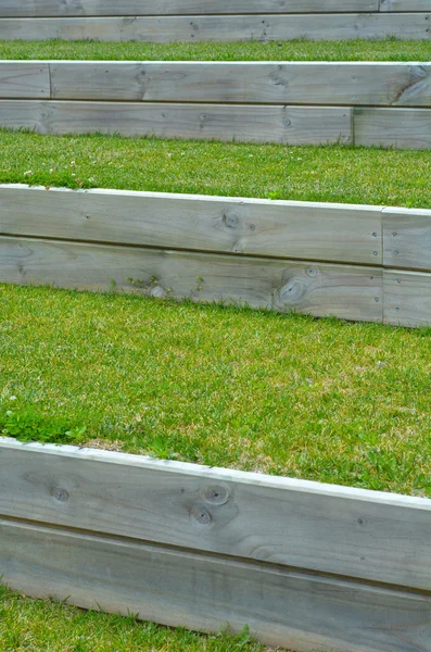 Terraço exterior de madeira — Fotografia de Stock