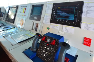 Deniz gemi teknesi/patrol boat gözetim monitörü kameraya