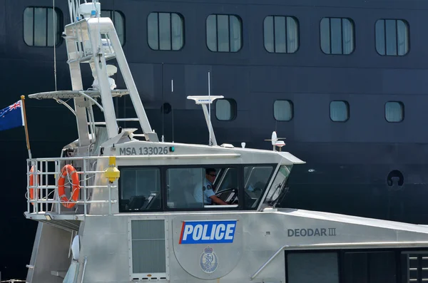 Pattuglia dell'unità marittima di polizia di Auckland nei porti di Auckland - Nuovo — Foto Stock