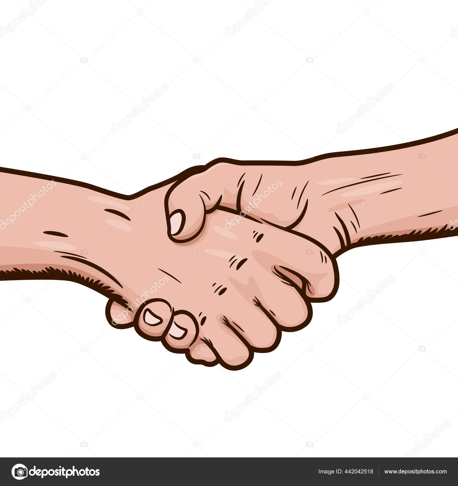 Handshake Illustration Isolated White Background Handshake Business