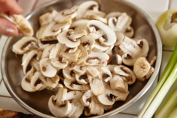 切片蘑菇 — 图库照片