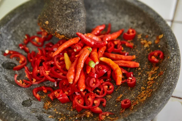 Haciendo sambal — Foto de Stock