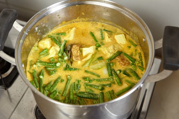 Lodeh ou legumes em sopa de leite de coco — Fotografia de Stock