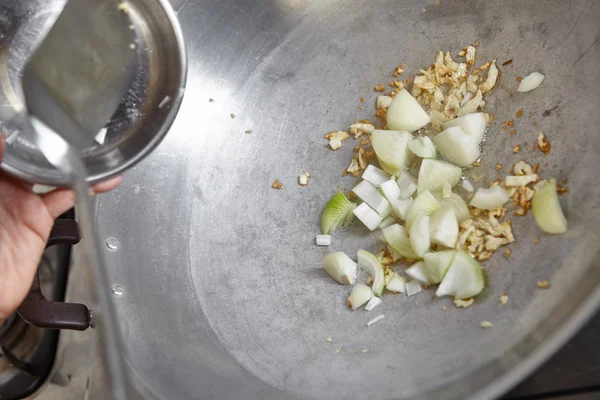 Stir fry onion — Stock Photo, Image
