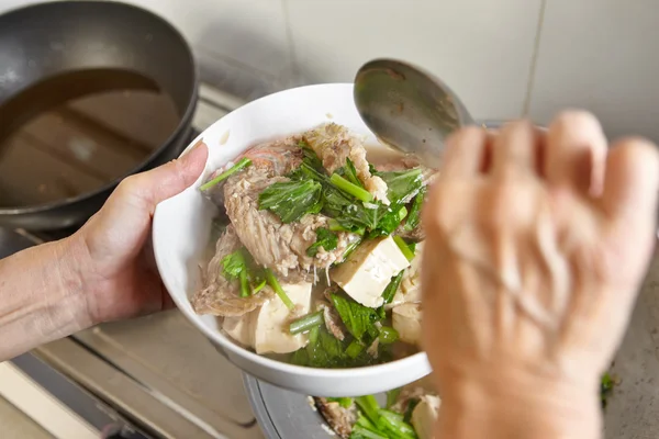 Fish stew ready to be served — Stock Photo, Image