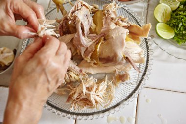 Soto için madde için parçalanmış tavuk