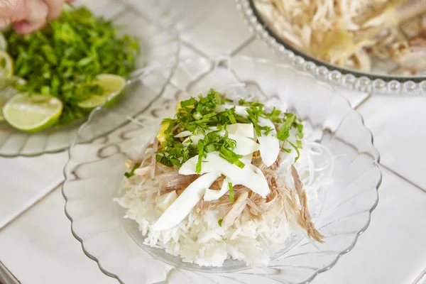 Lebensmittelzubereitung für soto — Stockfoto