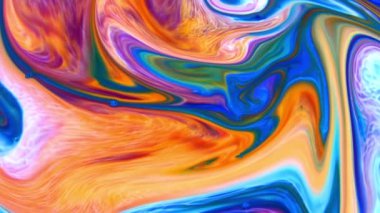 Soyut Renkli Mürekkep Sıvı Patlaması Pshychedelic Boya Patlaması Hareketi