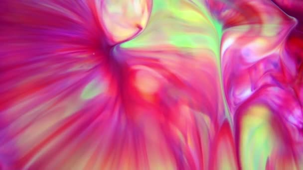 Abstrakte Bunte Farbe Tinte Flüssigkeit Explodieren Diffusion Pshychedelic Paint Blast — Stockvideo