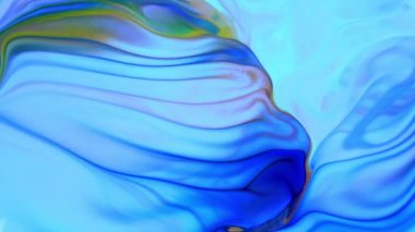 Sıvı boyanın hareket edip yavaşça kaymasıyla organik etki. Dönüyor ve yayılıyor.