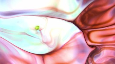 Sıvı boyanın hareket edip yavaşça kaymasıyla organik etki. Dönüyor ve yayılıyor.