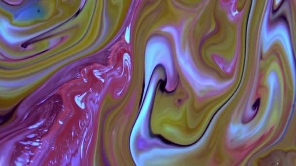 Abstrato Orgânico Superfície Colorida Paint Spreads — Vídeo de Stock