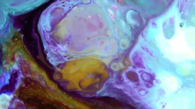 Yavaş Hareket Makro Desenli Soyut Düzen Kavramsal Renk Yüzeyi Taşıyıcı Sıvı Boya Sıçratma Sanat Tasarımı DokusuName