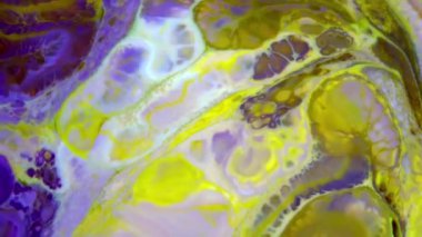 Yavaş Hareket Makro Desenli Soyut Düzen Kavramsal Renk Yüzeyi Taşıyıcı Sıvı Boya Sıçratma Sanat Tasarımı DokusuName