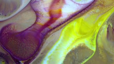 Yavaş Hareket Makro Desenli Soyut Düzen Kavramsal Renk Yüzeyi Taşıyıcı Sıvı Boya Sıçratma Sanat Tasarımı DokusuName