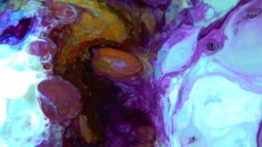 Yavaş Hareket Makro Desenli Soyut Düzen Kavramsal Renk Yüzeyi Taşıyıcı Sıvı Boya Sıçratma Sanat Tasarımı DokusuName