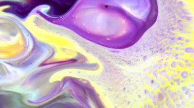 Yavaş Hareket Makro Desenli Soyut Düzen Kavramsal Renk Yüzeyi Taşıyıcı Sıvı Boya Sıçratma Sanat Tasarımı DokusuName