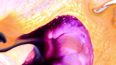 Yavaş Hareket Makro Desenli Soyut Düzen Kavramsal Renk Yüzeyi Taşıyıcı Sıvı Boya Sıçratma Sanat Tasarımı DokusuName