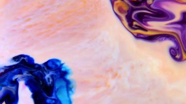 Yavaş Hareket Makro Desenli Soyut Düzen Kavramsal Renk Yüzeyi Taşıyıcı Sıvı Boya Sıçratma Sanat Tasarımı DokusuName