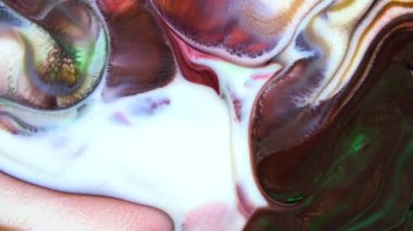 Yavaş Hareket Makro Desenli Soyut Düzen Kavramsal Renk Yüzeyi Taşıyıcı Sıvı Boya Sıçratma Sanat Tasarımı DokusuName