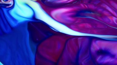 Soyut Sonsuz Renk Döngüleri ve Patlamalar Ayrıntılı Renkli Yüzey Boyaları Hipnotize Ediyor.