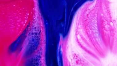 Soyut Sonsuz Renk Döngüleri ve Patlamalar Ayrıntılı Renkli Yüzey Boyaları Hipnotize Ediyor.