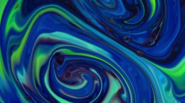 Soyut Sonsuz Renk Döngüleri ve Patlamalar Ayrıntılı Renkli Yüzey Boyaları Hipnotize Ediyor.