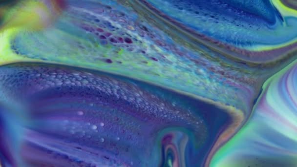 Loops Cores Infinitas Abstratas Explosões Hipnotizando Espalhamentos Tinta Colorida Superfície — Vídeo de Stock