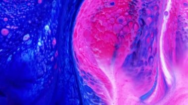 Soyut Sonsuz Renk Döngüleri ve Patlamalar Ayrıntılı Renkli Yüzey Boyaları Hipnotize Ediyor.