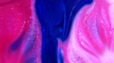 Soyut Sonsuz Renk Döngüleri ve Patlamalar Ayrıntılı Renkli Yüzey Boyaları Hipnotize Ediyor.