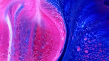 Soyut Sonsuz Renk Döngüleri ve Patlamalar Ayrıntılı Renkli Yüzey Boyaları Hipnotize Ediyor.