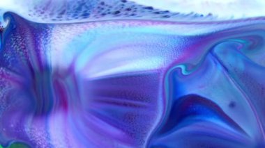 Soyut Sonsuz Renk Döngüleri ve Patlamalar Ayrıntılı Renkli Yüzey Boyaları Hipnotize Ediyor.