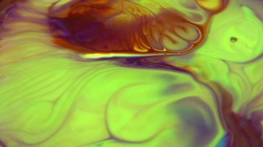 Soyut Sonsuz Renk Döngüleri ve Patlamalar Ayrıntılı Renkli Yüzey Boyaları Hipnotize Ediyor.