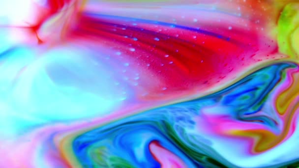 Lazos Color Infinitos Abstractos Explosiones Hipnotizantes Superficies Detalladas Esparcidores Pintura — Vídeo de stock