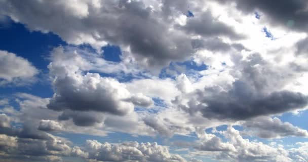 Parlak Kara Kümülüs Yağmurlu Bulutlar Gökte Ilerliyor — Stok video