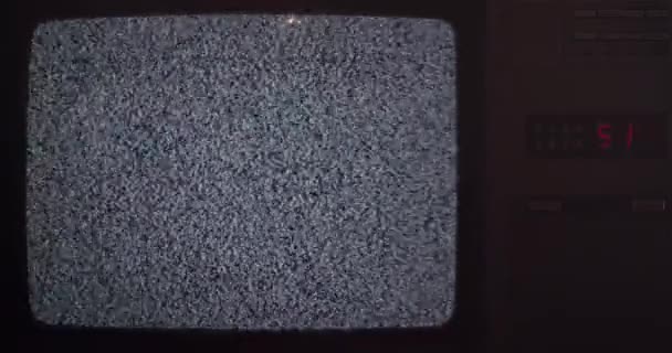 Starý Vintage Television Screen Signal Starý Statický Efekt Žádný Signál — Stock video