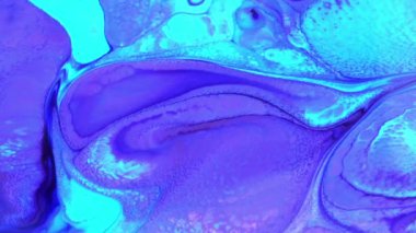 Soyut Sonsuz Renk Döngüleri ve Patlamalar Ayrıntılı Renkli Yüzey Boyaları Hipnotize Ediyor.