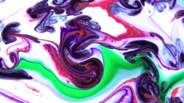 Warna Abstrak Unfinite Loops Explosions Hypnotizing Detail Surface Colorful Paint — Stok Video