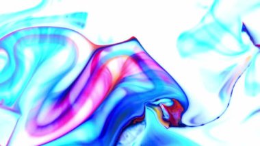 Soyut Sonsuz Renk Döngüleri ve Patlamalar Ayrıntılı Renkli Yüzey Boyaları Hipnotize Ediyor.