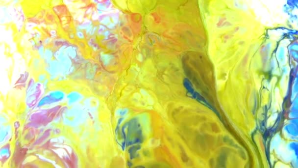 Lazos Color Infinitos Abstractos Explosiones Hipnotizantes Superficies Detalladas Esparcidores Pintura — Vídeo de stock