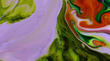 Soyut Organik Girdap Ayrıntılı Yüzey Renkli Boyaları ile Sonsuz Gerçeküstü Hipnotize Etme.