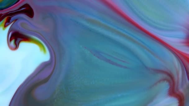 Реферат Цветные Чернила Жидкий Взрыв Диффузия Pshychedelic Paint Blast Movement — стоковое видео