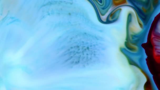 Abstrato Colorido Cor Tinta Líquido Explodir Difusão Pshychedelic Pintura Explosão — Vídeo de Stock